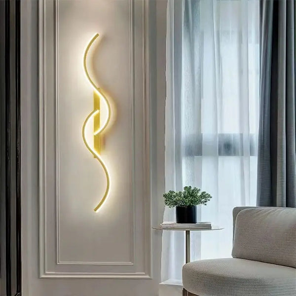 Modern LED Wall Lamp Minimalist Led Light Bedroom Bedside Long Strip Wall Sconces Living Room Home Indoor Lighting Fixture