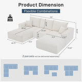 Foam Modular Sectional Modern Compressed Sofa