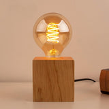 Small Wooden Base Table Lamp