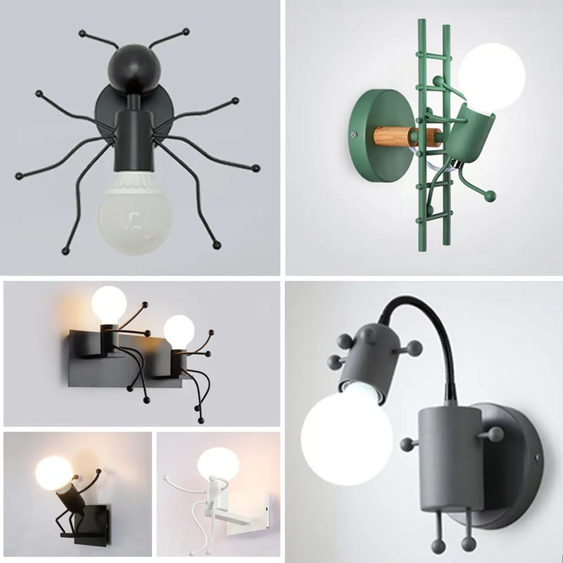 Nordic Cartoon Style Modern LED Wall Lamp