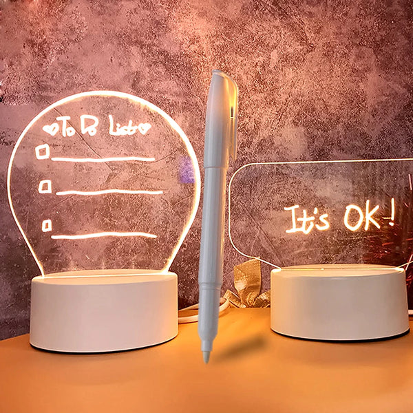 3D Acrylic Rewritable Board Table Lamp