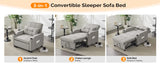 Sleeper 3 in 1 Convertible Bed Adjustable Recliner Sofa