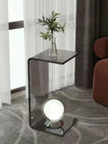 Acrylic Clear Side Rectangle  C Shape End Table