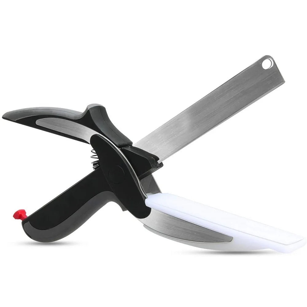 2 In 1 Multi Kitchen Tool Knife Stainless Steel Cutting Scissors