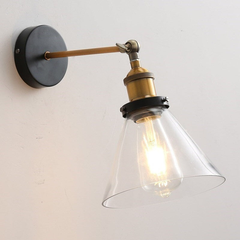 Retro Simple Glass Industrial Style Wall Lamp