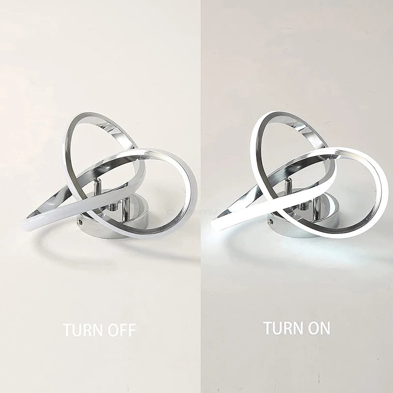 Circle Intercept Shape LED Modern Minimalist Ceiling Lights Lamp