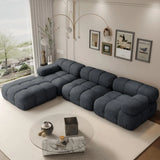L Shaped Modular Compression Sectional Ottoman 4 Seater Sofa