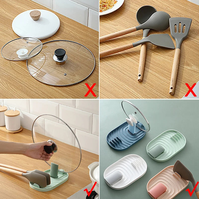 Multifunctional Utensils Foldable Style Lid Shovel Pot Holder
