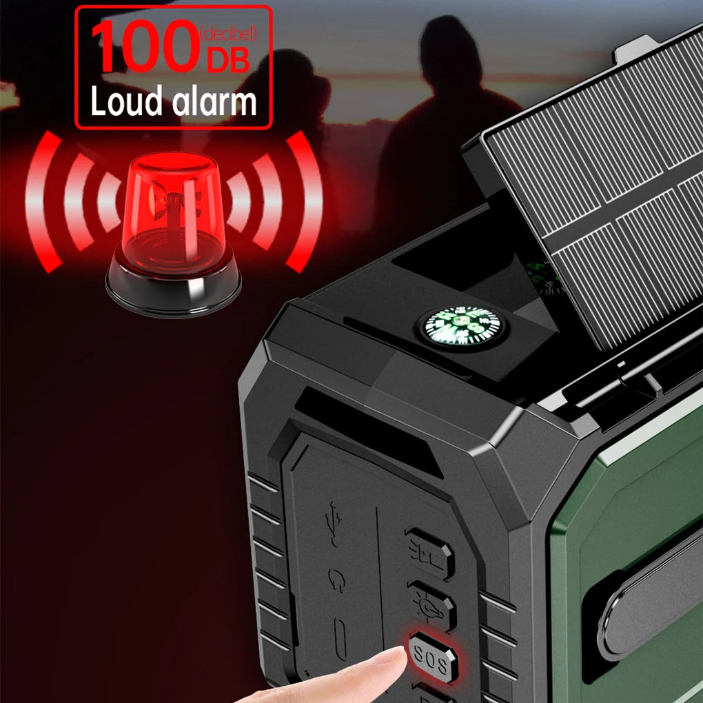 Weather Hand Crank Solar Charging SOS Alarm Radio