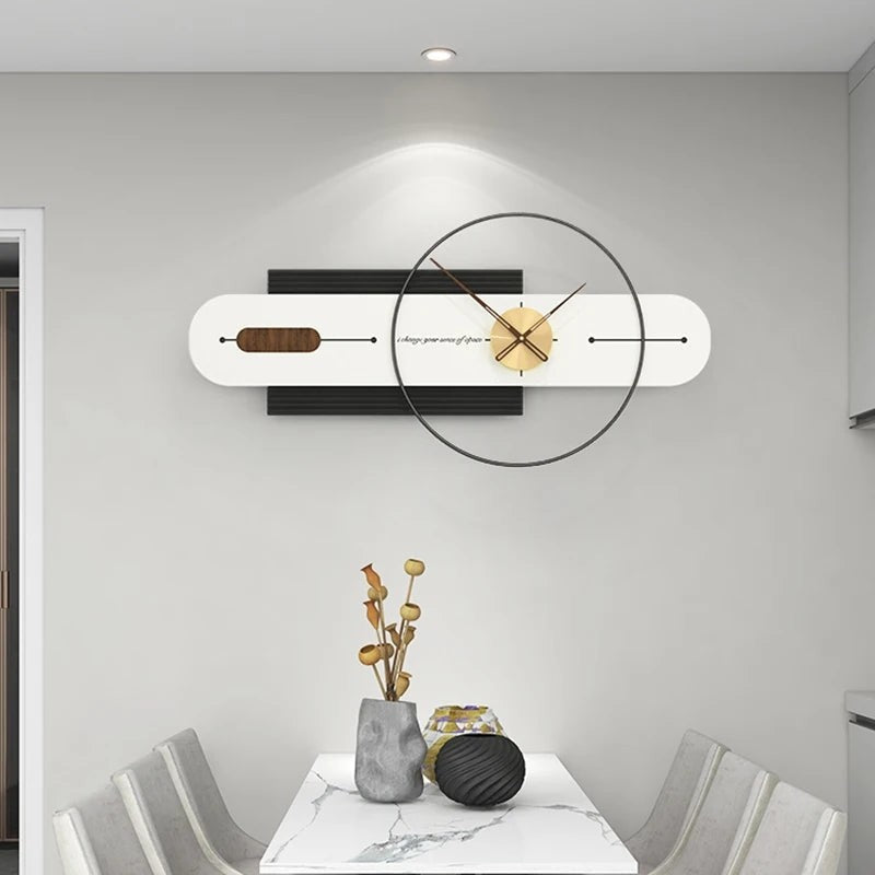 Wall Clock With Quartz Pendulum Modern Decoration