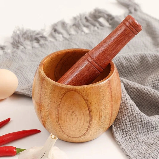 Wooden Bowl Manual Garlic Grinder Garlic Masher