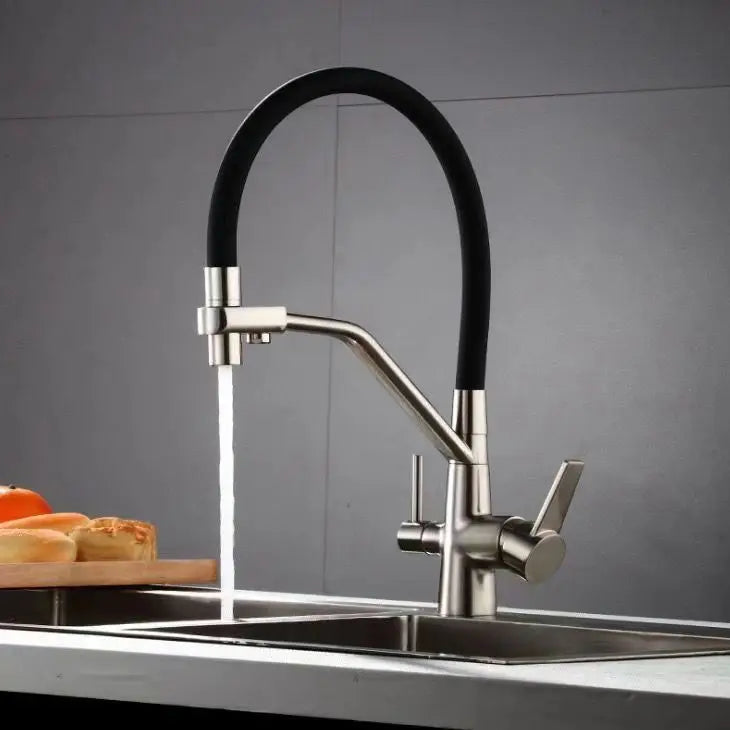 3 Way Kitchen Tap Extendible Shower Head 360° Faucet