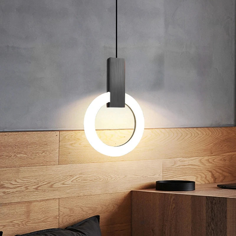 Nordic Simple LED Ceiling Pendant Ring Lamp