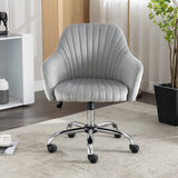 Adjustable Leisure Velvet Wheels Office Chair