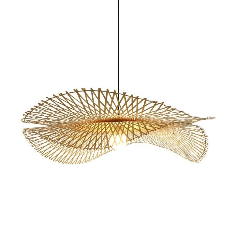 Bamboo Woven Wicker Chandeliers Pendant Lights