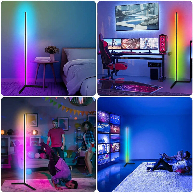 Nordic Dimmable RGB Corner Floor Lamp with Smart App