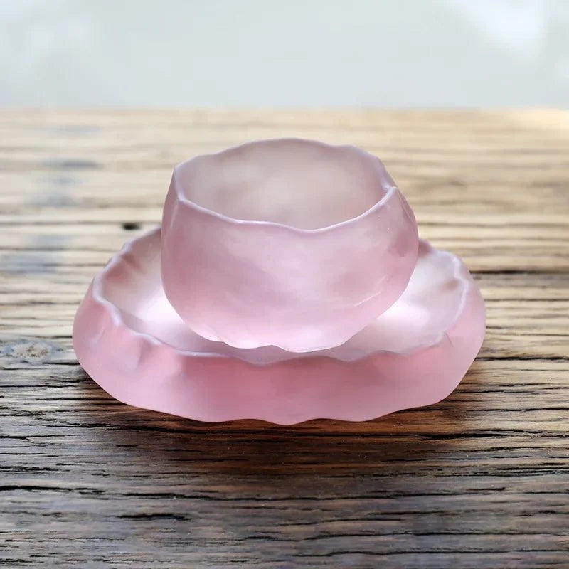 Handmade Bubble Style Abstract Glass Mug