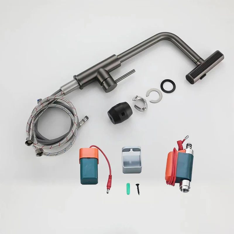 3 Mode Waterfall Crane Sensor Pull Out Sink Faucet
