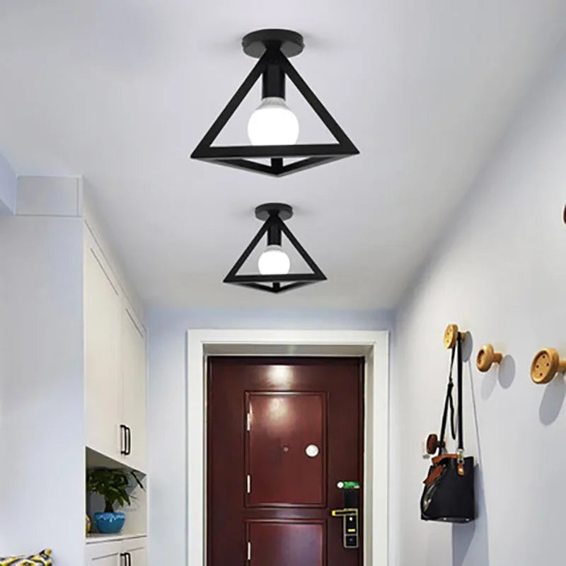 Nordic Triangle Square LED Single Head Ceiling Lamp
