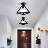 Nordic Triangle Square LED Single Head Ceiling Lamp