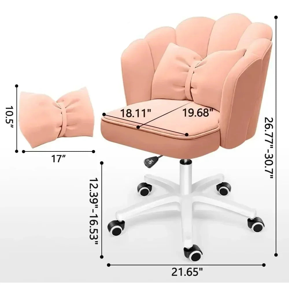 Shell Backrest Adjustable Office Wheels Chair