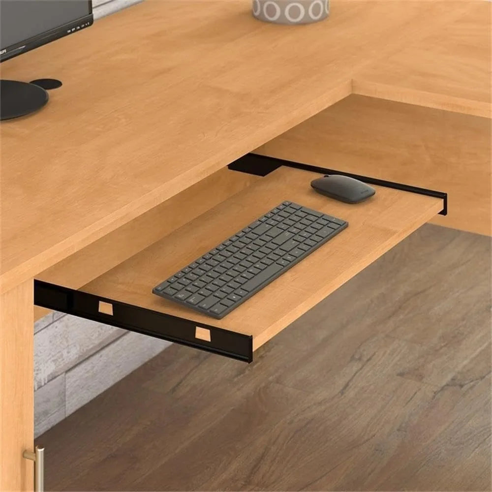 Corner L Shaped Storage Keyboard Shelf Office Desk