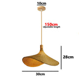Rattan Bamboo Ceiling Hanging Lamp Pendant Light