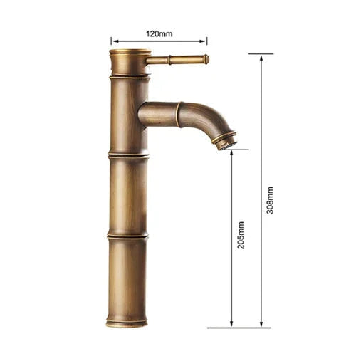 Brass Basin Tap Hot Cold Two Pipes Bathroom Faucet
