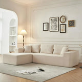5-Seater Modular Sectional Couch in Sherpa Fabric