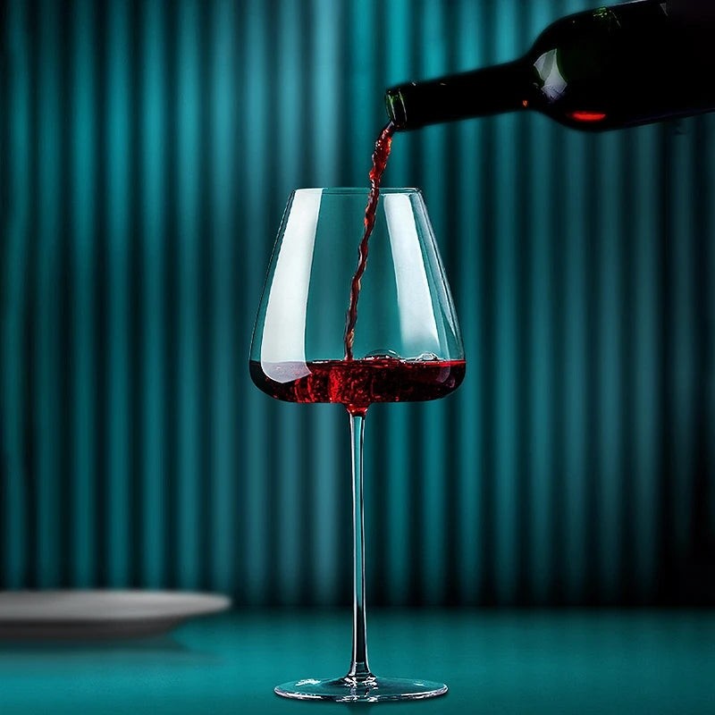 Transparent High-End Wine Glass With Elegant Style