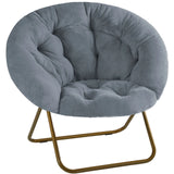 Folding Thick Padded Seat Metal Frame Leisure Chair