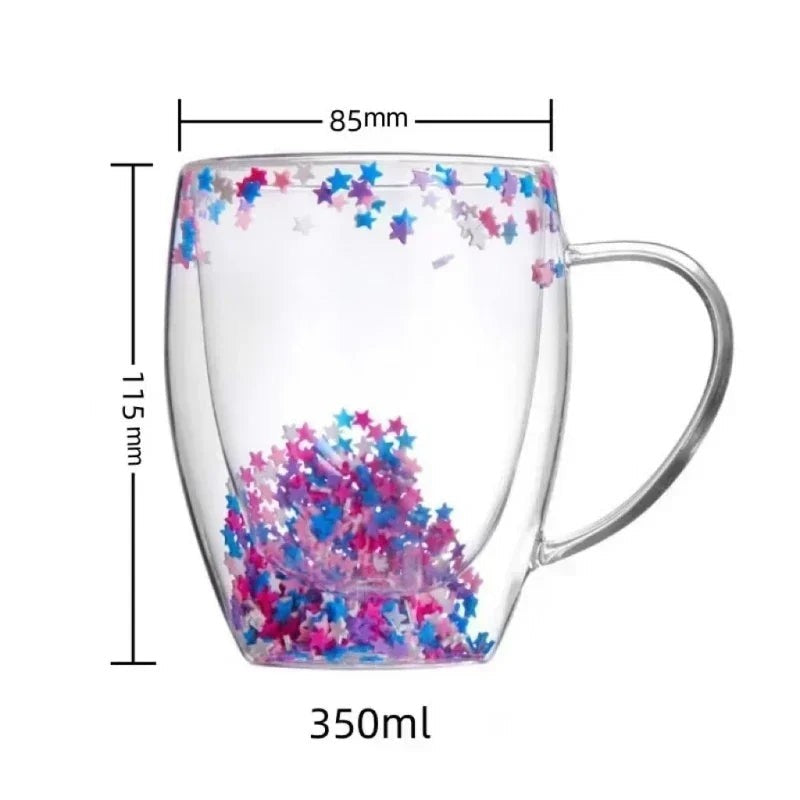Creative Double Wall Glass Cup Different Creative Ornaments