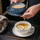 Creative Chrysanthemum Shape Ceramic Cup Set