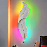 Modern Golden Feather LED Wall Lamp