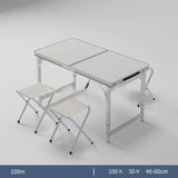 Rectangle Folding Adjustable Height With Handle Table