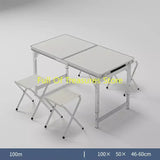 Rectangle Folding Adjustable Height With Handle Table