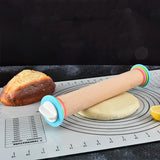 Adjustable Wood Rolling Pin with Removable Rings