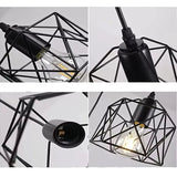 Adjustable Led Industrial Metal Cage Ceiling Pendant Lamp