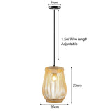 Bamboo Chandelier Pendant Wood Ceiling Lamp