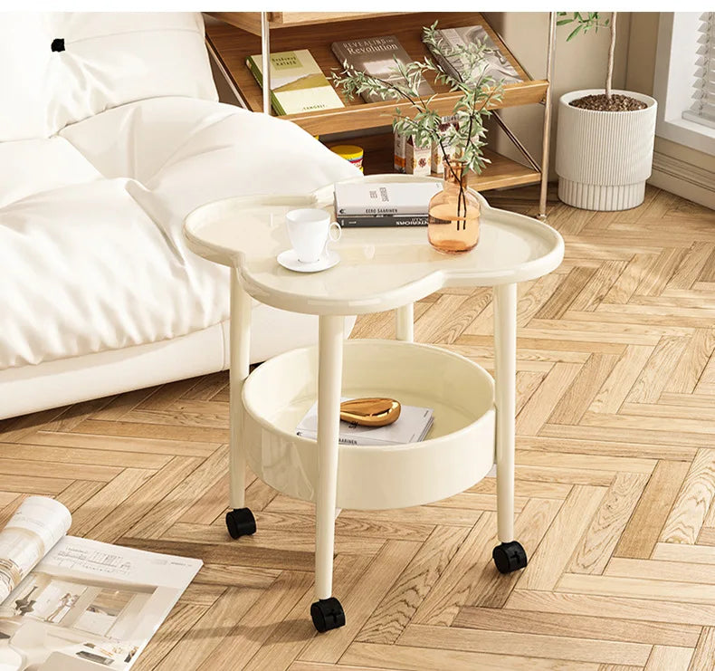 2 Tier Pedal Shape Coffee Round Table