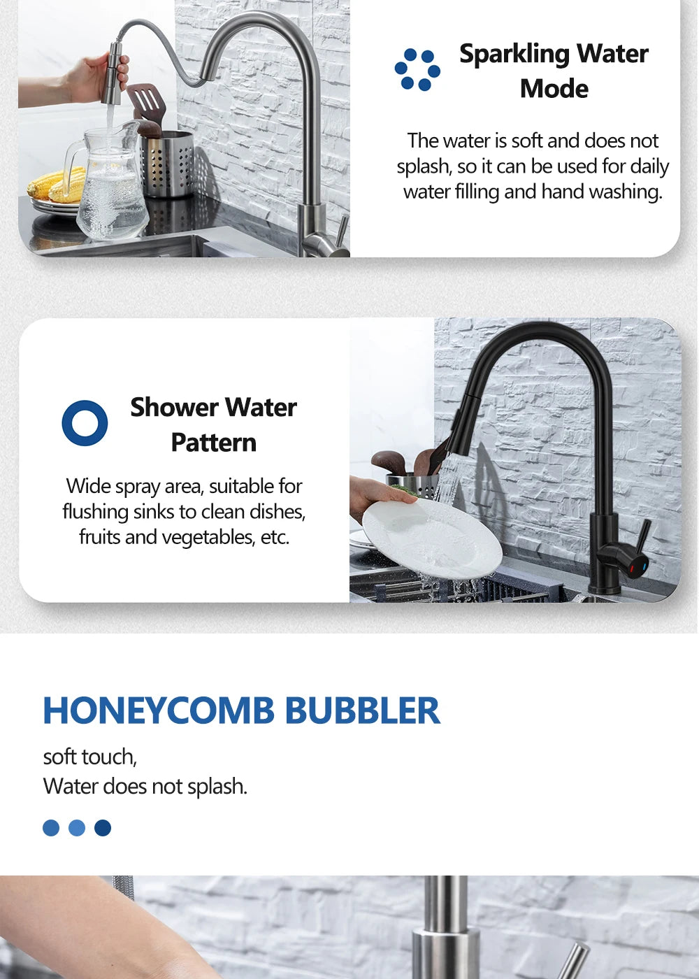 Pull Out Sensor Kitchen Touch Control Faucet