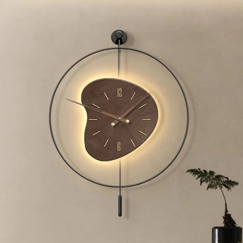 London Luminous Wall Clock Digital Minimalist Pendulum
