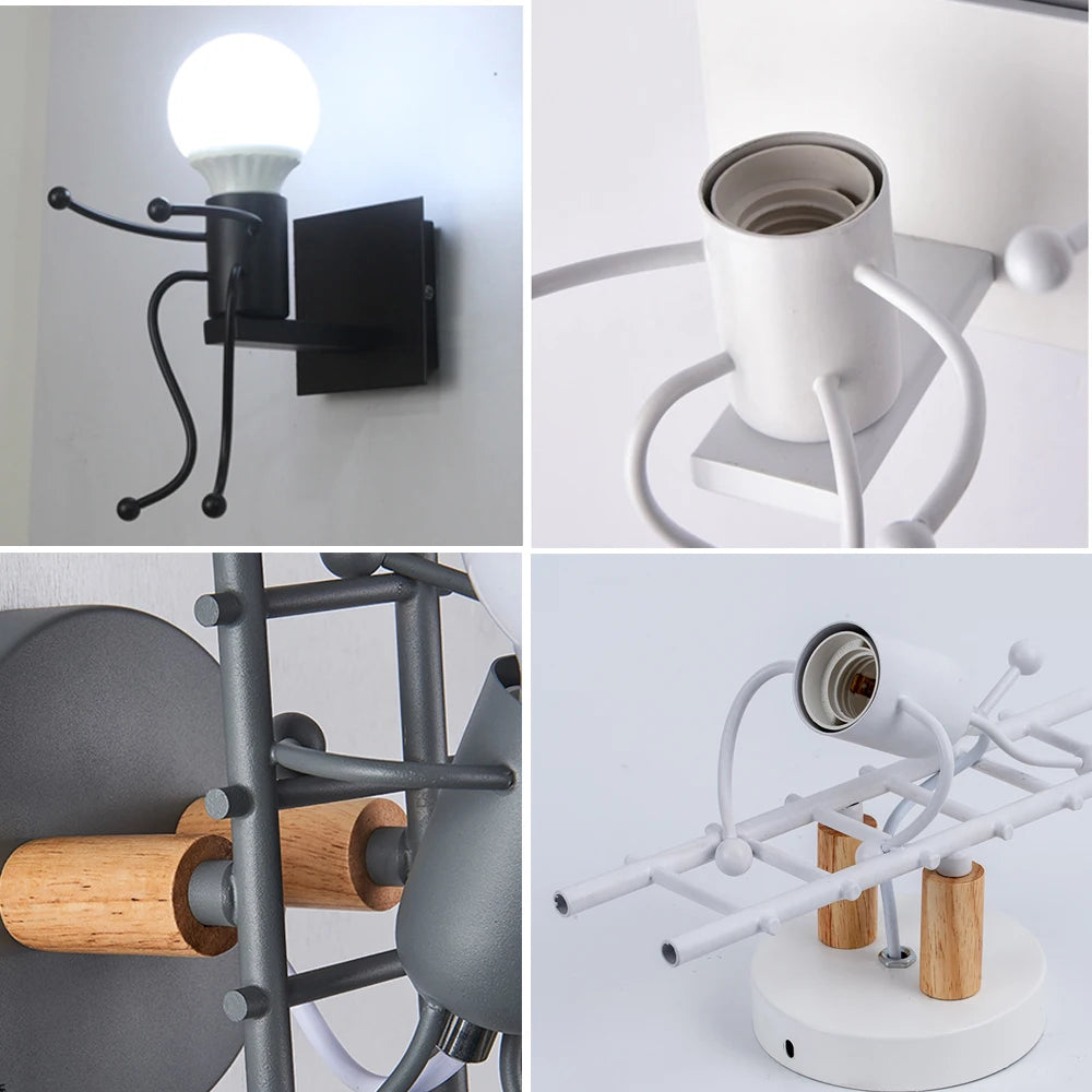 Nordic Cartoon Style Modern LED Wall Lamp