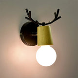 Minimalist Without Shade Wooden Wall Lamp