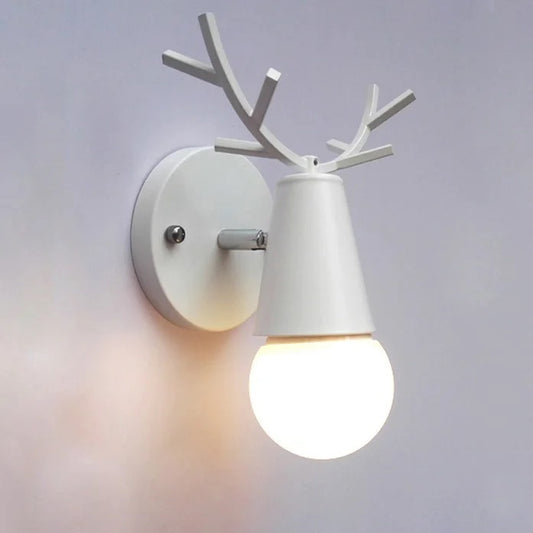 Minimalist Without Shade Wooden Wall Lamp