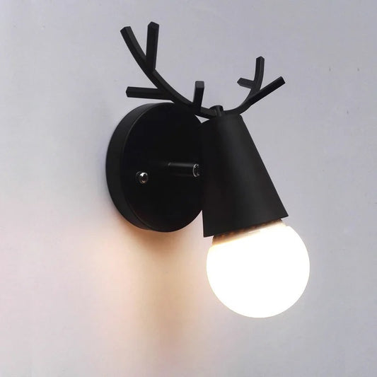 Minimalist Without Shade Wooden Wall Lamp