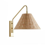 Japanese Minimalist Rattan Weaving Wall Lamp