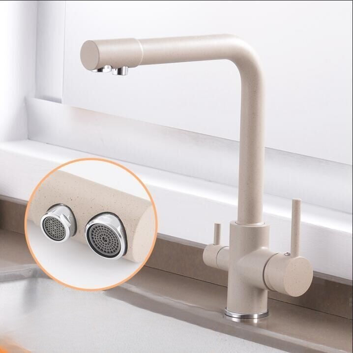 360 Degree Rotation Brass Drinking Filtered Water Kitchen Faucet