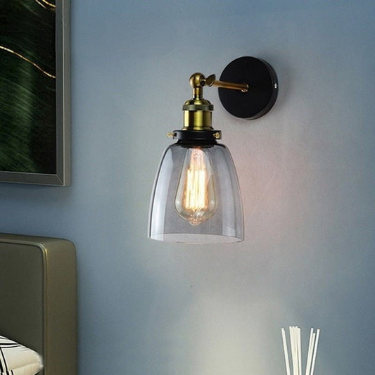 Retro Simple Glass Industrial Style Wall Lamp