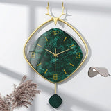 Artistic Nordic Wall Clock Creative Deer Head with Pendulum